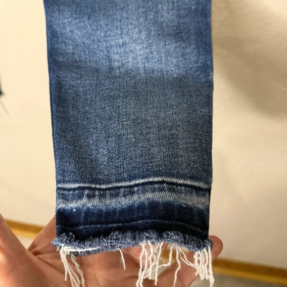 KanCan Distressed Skinny Jeans High Rise Raw Hem Light Wash Women’s Size 7/27 - Picture 4 of 16